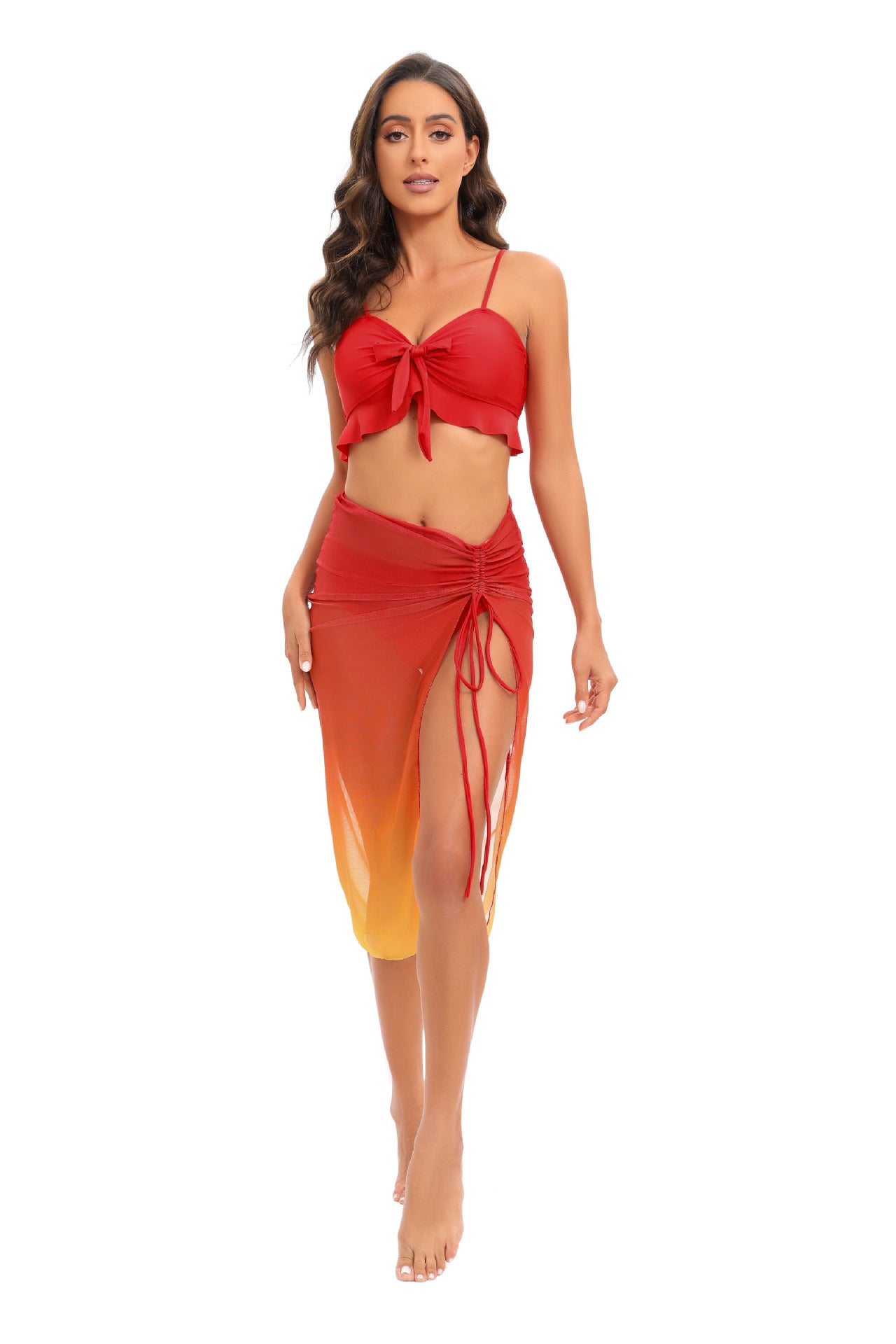 Wickelkleid für Damen mit verstellbarem Design und eleganten Raffungen von berg-feldt