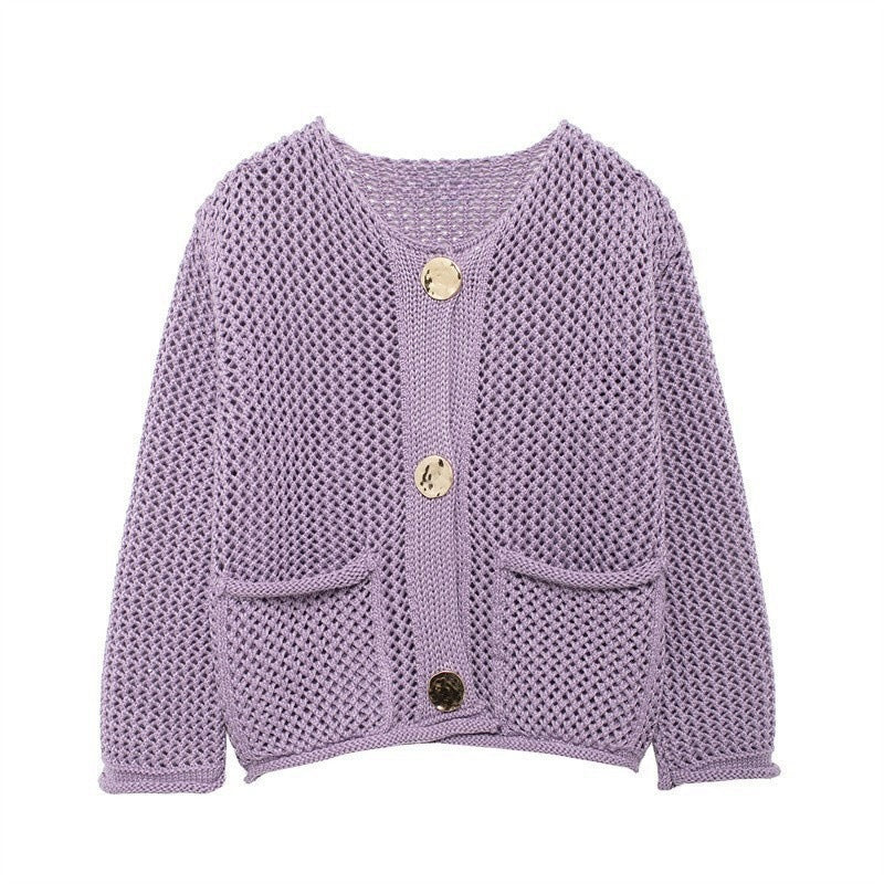 Cardigan femme en maille ajourée légère avec poches pratiques Berg-Feldt