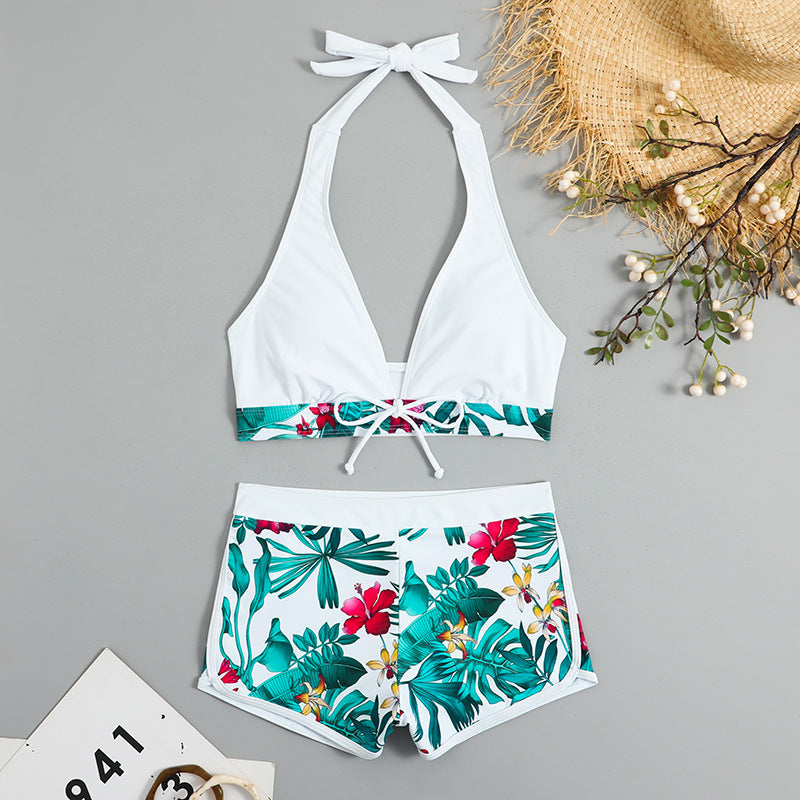 Haut de bikini femme élégant à col licou et short sportif de berg-feldt