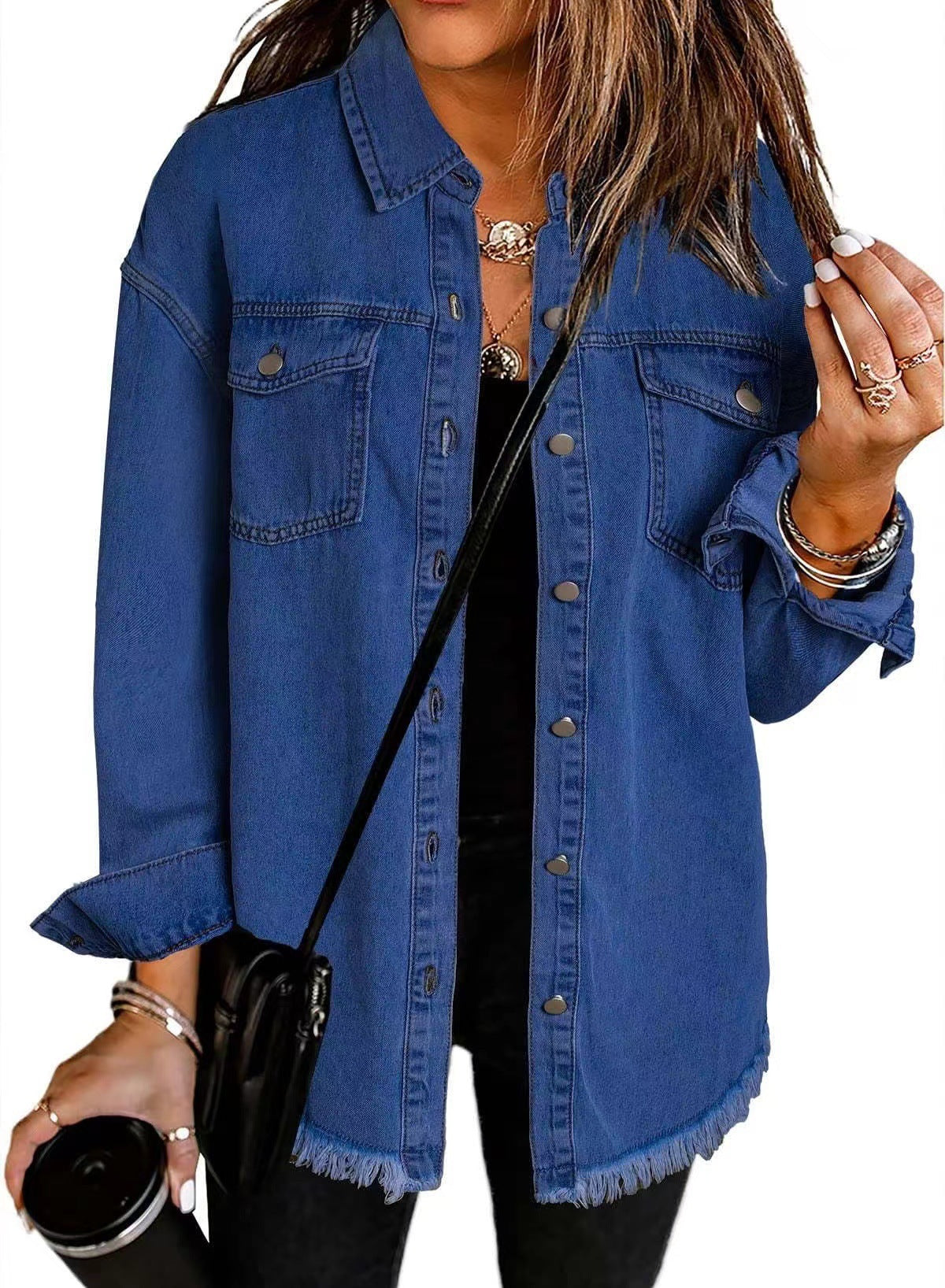 Women's Distressed Denim Western Jacket berg-feldt