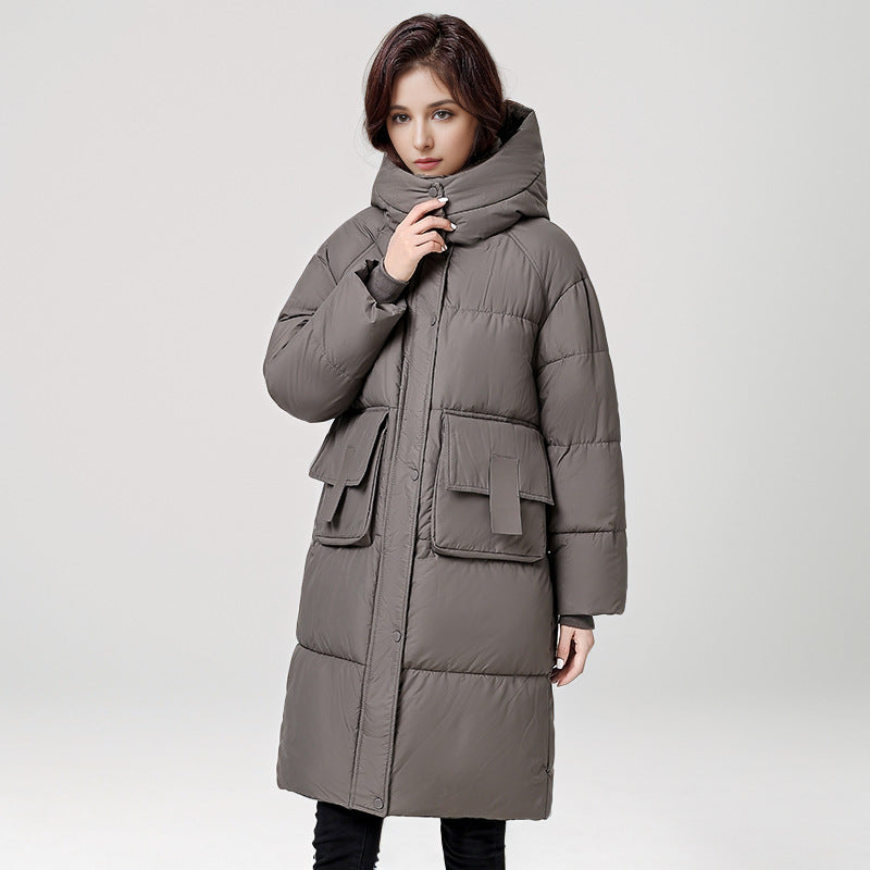 Manteau long matelassé pour femme avec capuche chaude et poches pratiques Berg-Feldt