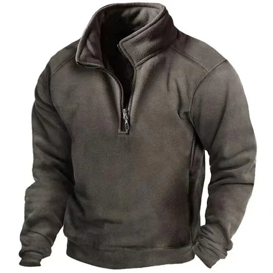 Pull zippé coupe-vent homme