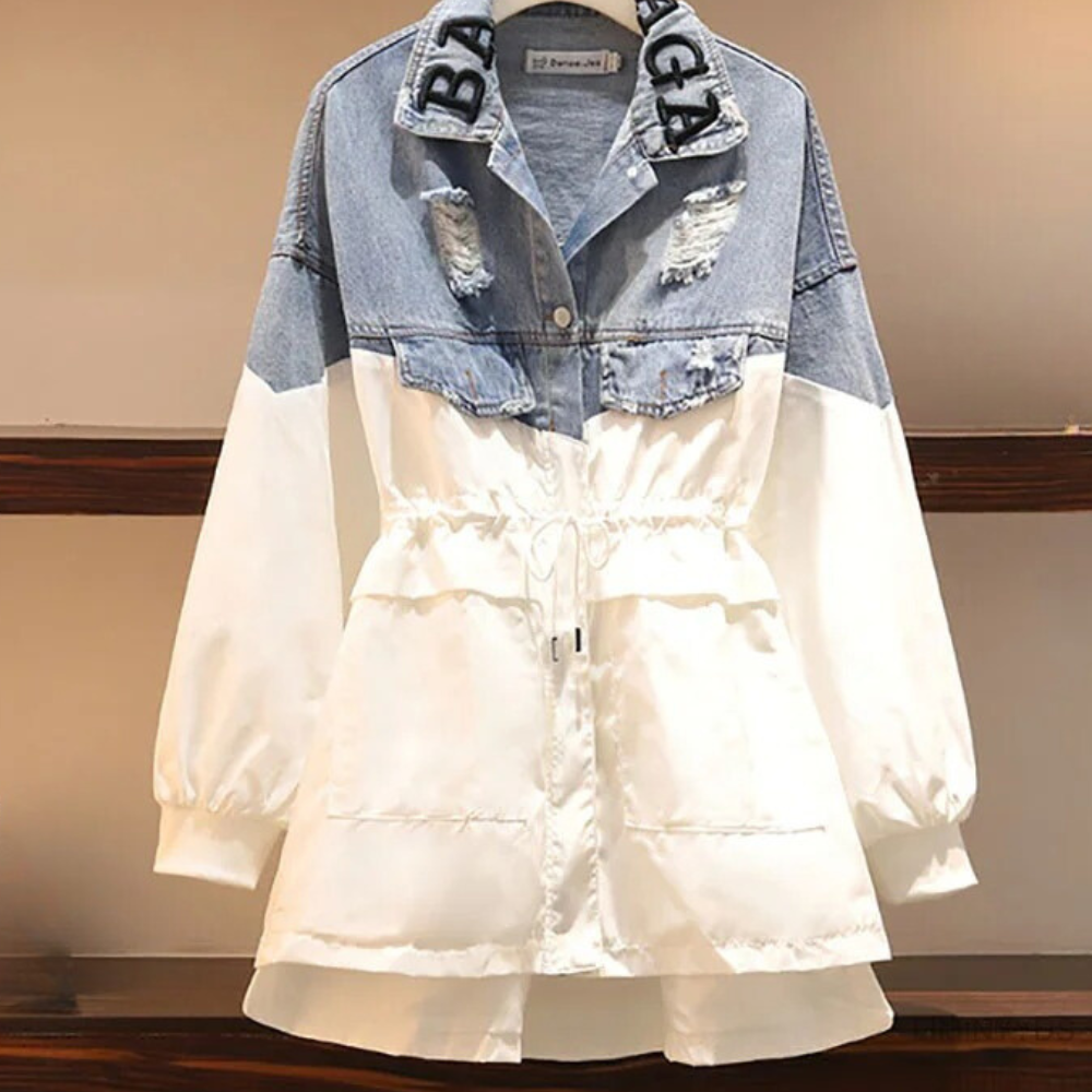 Berg-Feldt | Moderne Denimjacke mit Kordel für Damen Perfekt für den Herbst