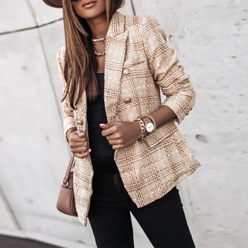 Berg-Feldt | Luxuriöser Karierter Blazer