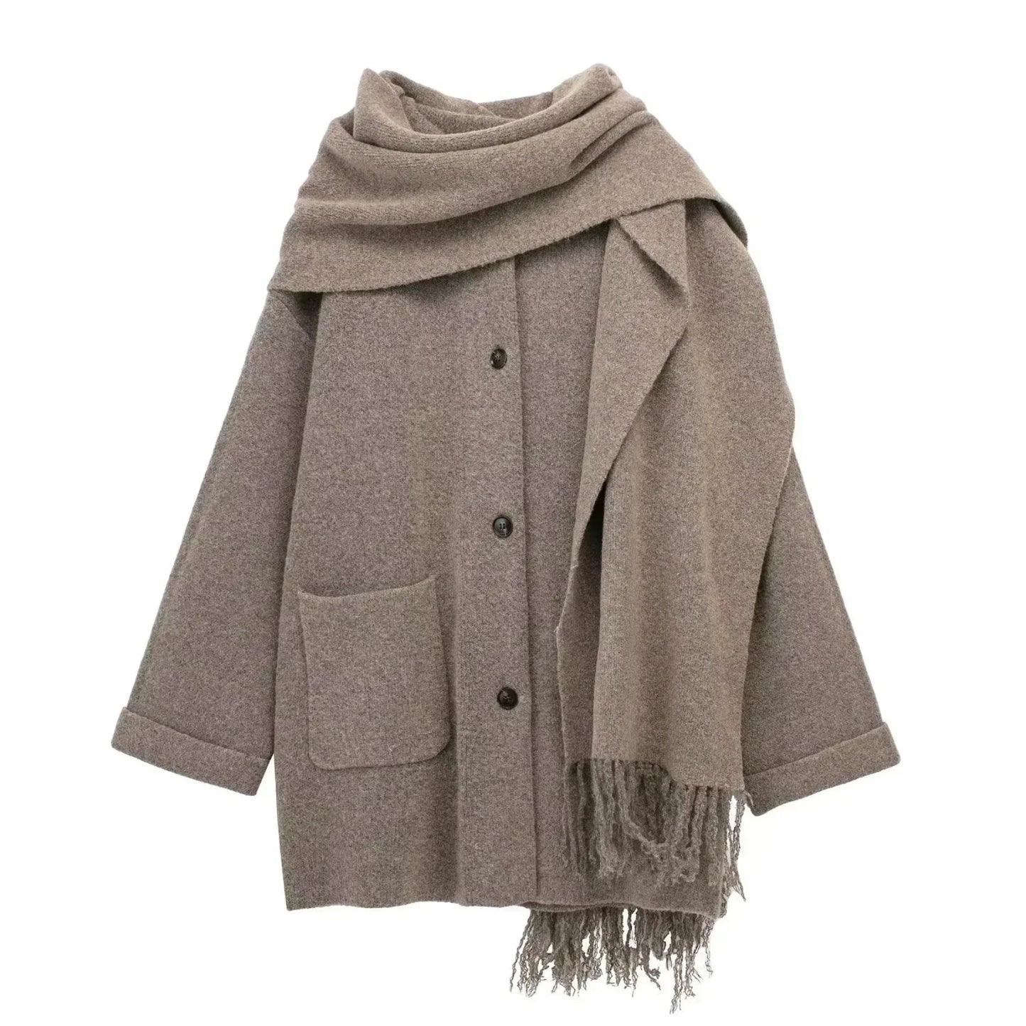 Berg-Feldt | Manteau en laine avec écharpe