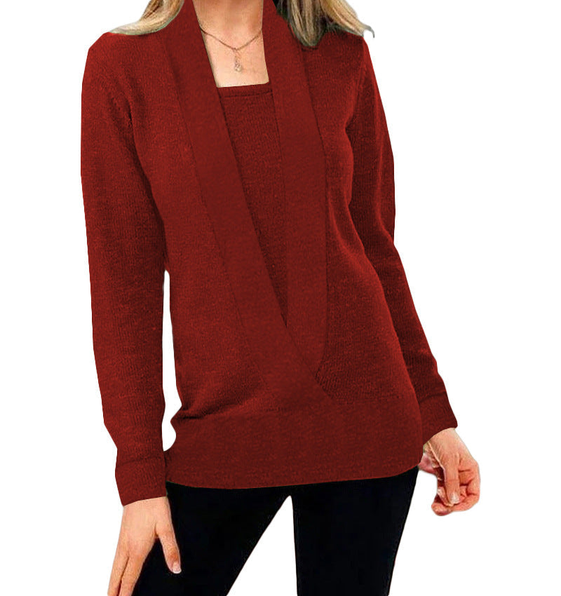Berg-Feldt | Eleganter Strickpullover mit tiefem Ausschnitt