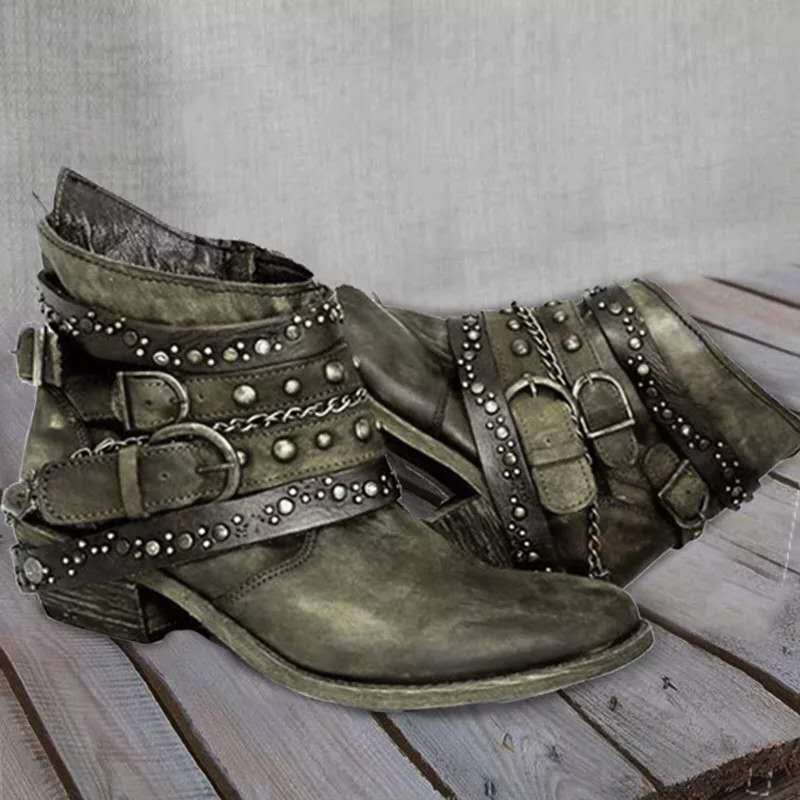 Berg-Feldt | Dicke Absatzgürtel Ankle Boots
