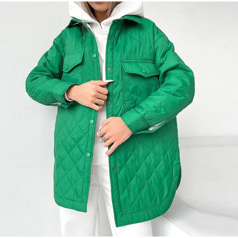 Berg-Feldt | Klassische gesteppte Jacke mit Druckknöpfen