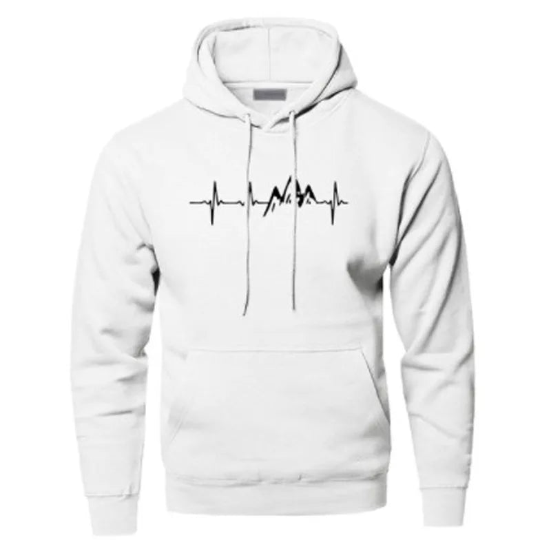 Berg-Feldt | Hoodie mit Puls-motiv Baumwolle und Polyester Trendy und Komfortabel