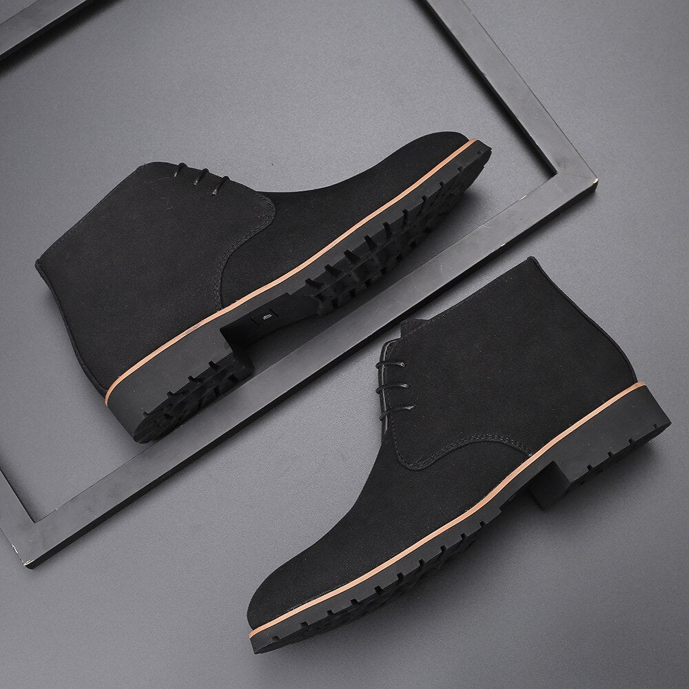 Herren-Lederschuhe aus Rindleder-Velours von berg-feldt