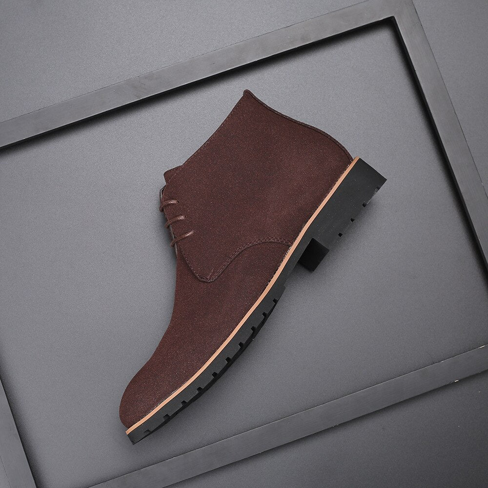 Herren-Lederschuhe aus Rindleder-Velours von berg-feldt