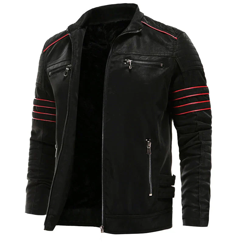 Robuste und stylische Berg-Feldt Motorrad-Lederjacke