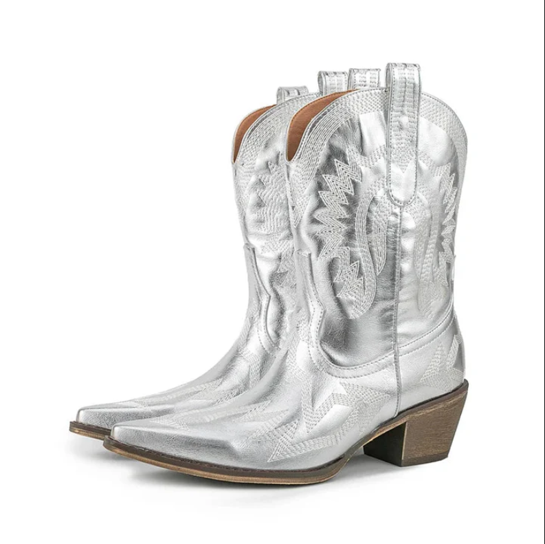 Berg-Feldt | Klassische Western-Cowboystiefel Aus Leder für Damen