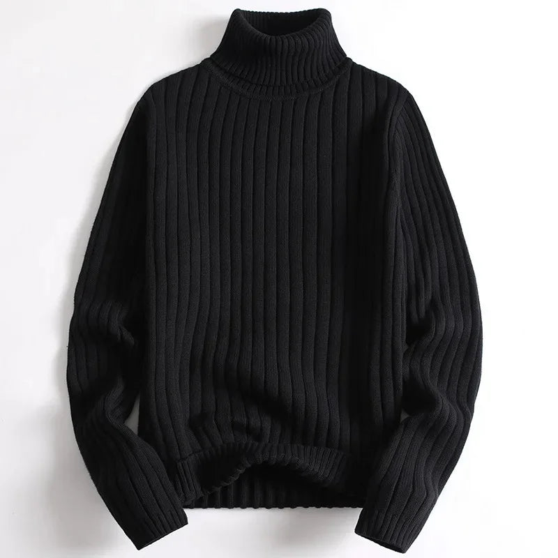 Rollkragenpullover aus Rippstrick von ERIK