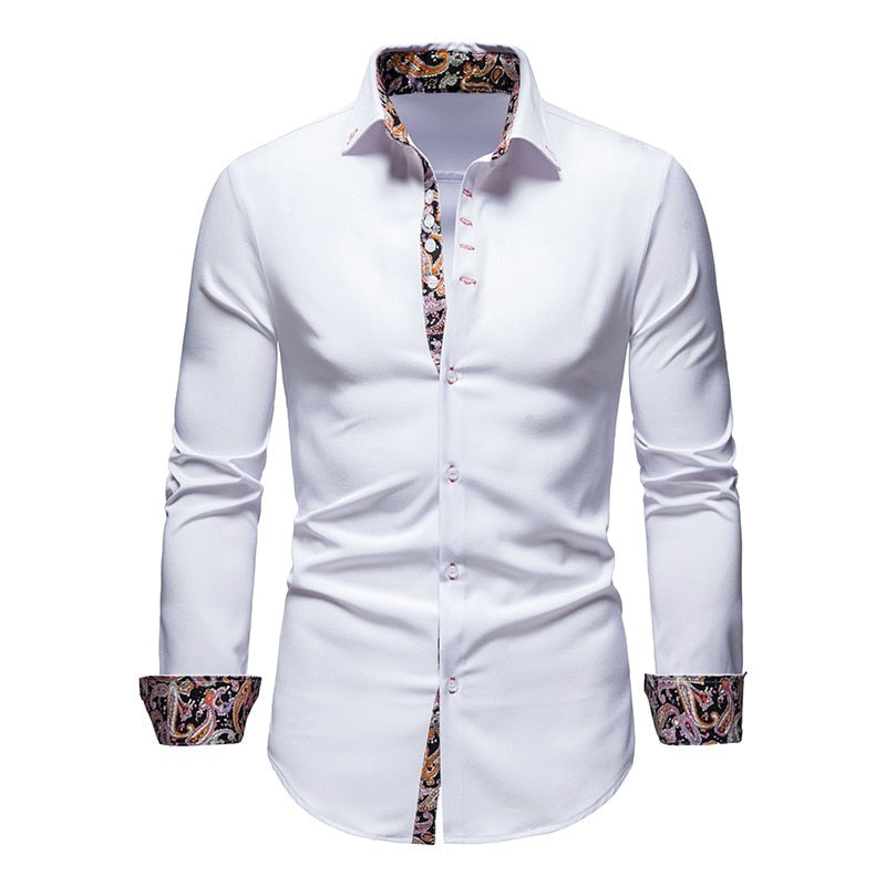 Männers Langarm-Polohemd Derick - Elegant