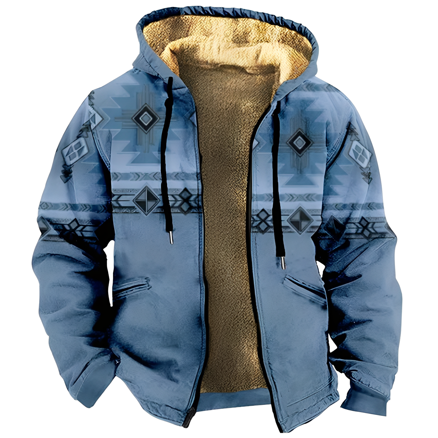 Berg-Feldt | Kapuzenjacke im Tribal-Stil für Herren