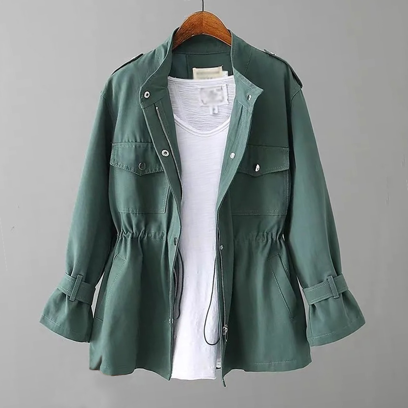 Berg-Feldt | Einfarbige Jacke mit Kordelzug für Frauen
