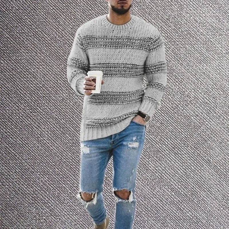 Pull rayé pour homme