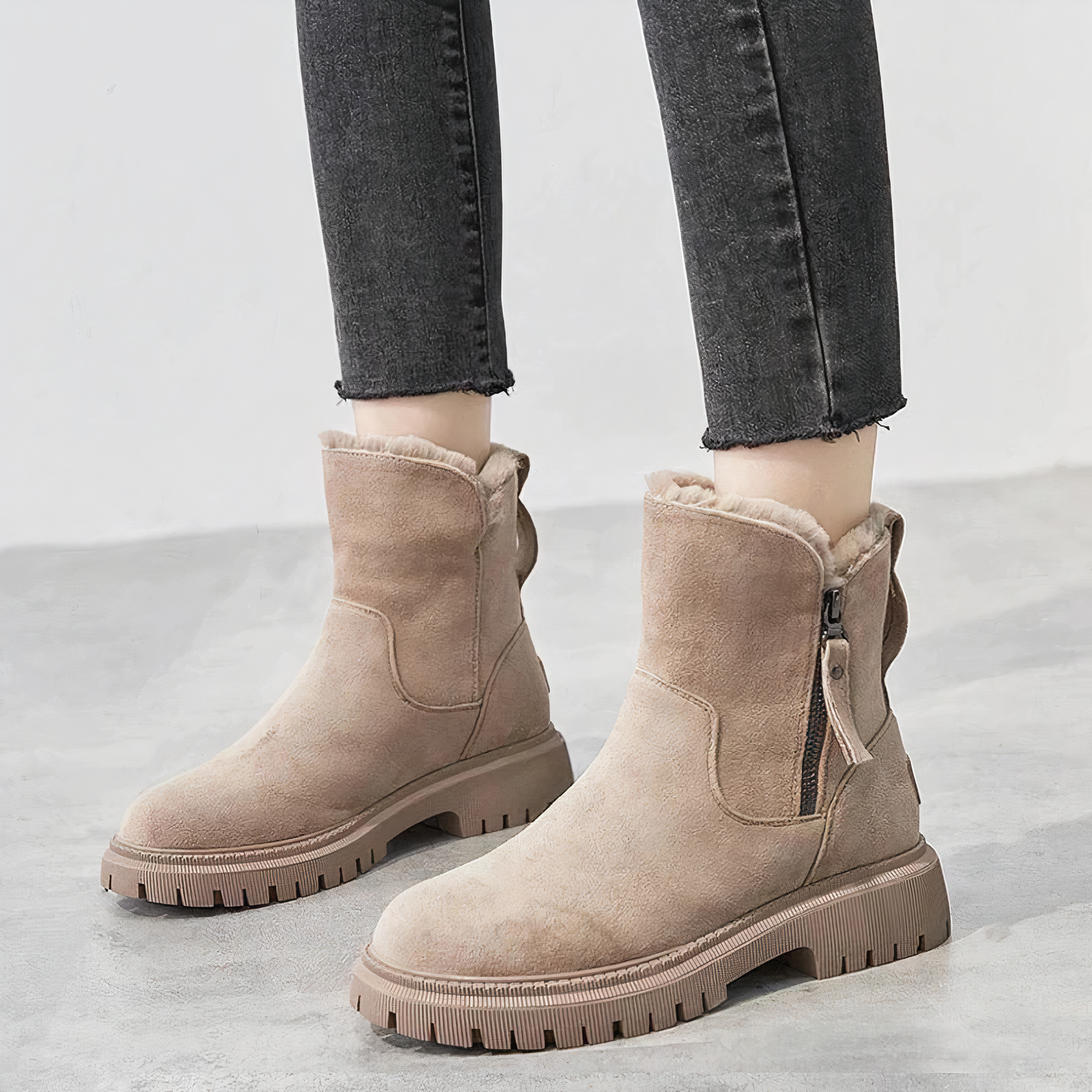 Berg-Feldt | Knöchelhoch Schnee Stiefel mit Fellfutter