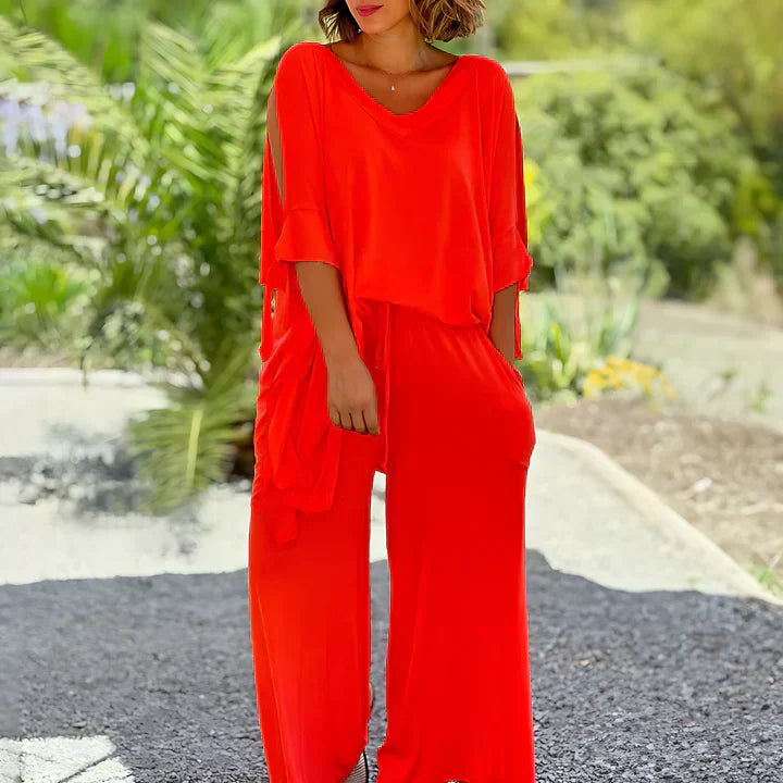 Fudus : Blouse ample et pantalon à cordon de serrage