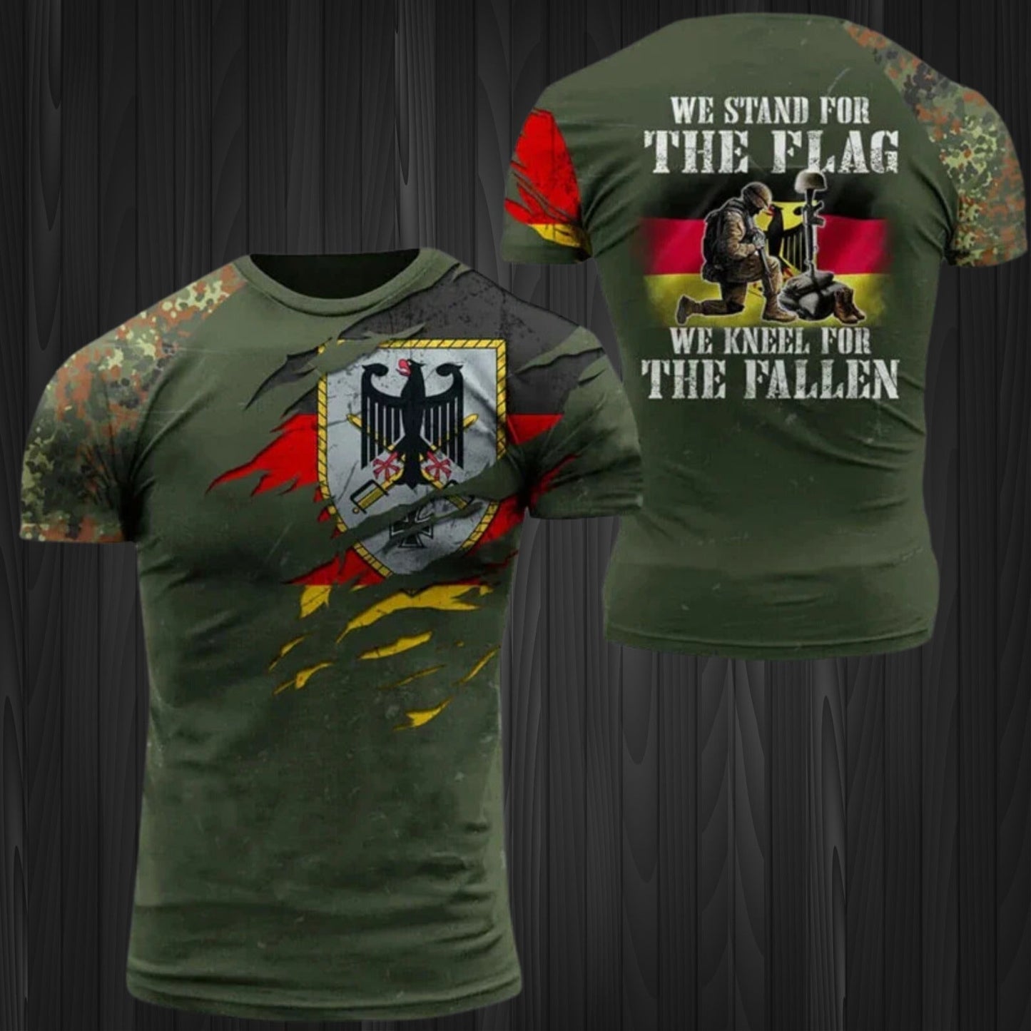 Herren Fußballtrikot mit Deutschlandflagge, 3D-Militärprint von berg-feldt – EM 2024