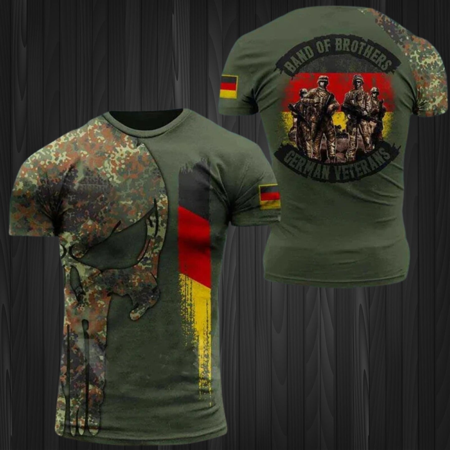 Herren Fußballtrikot mit Deutschlandflagge, 3D-Militärprint von berg-feldt – EM 2024