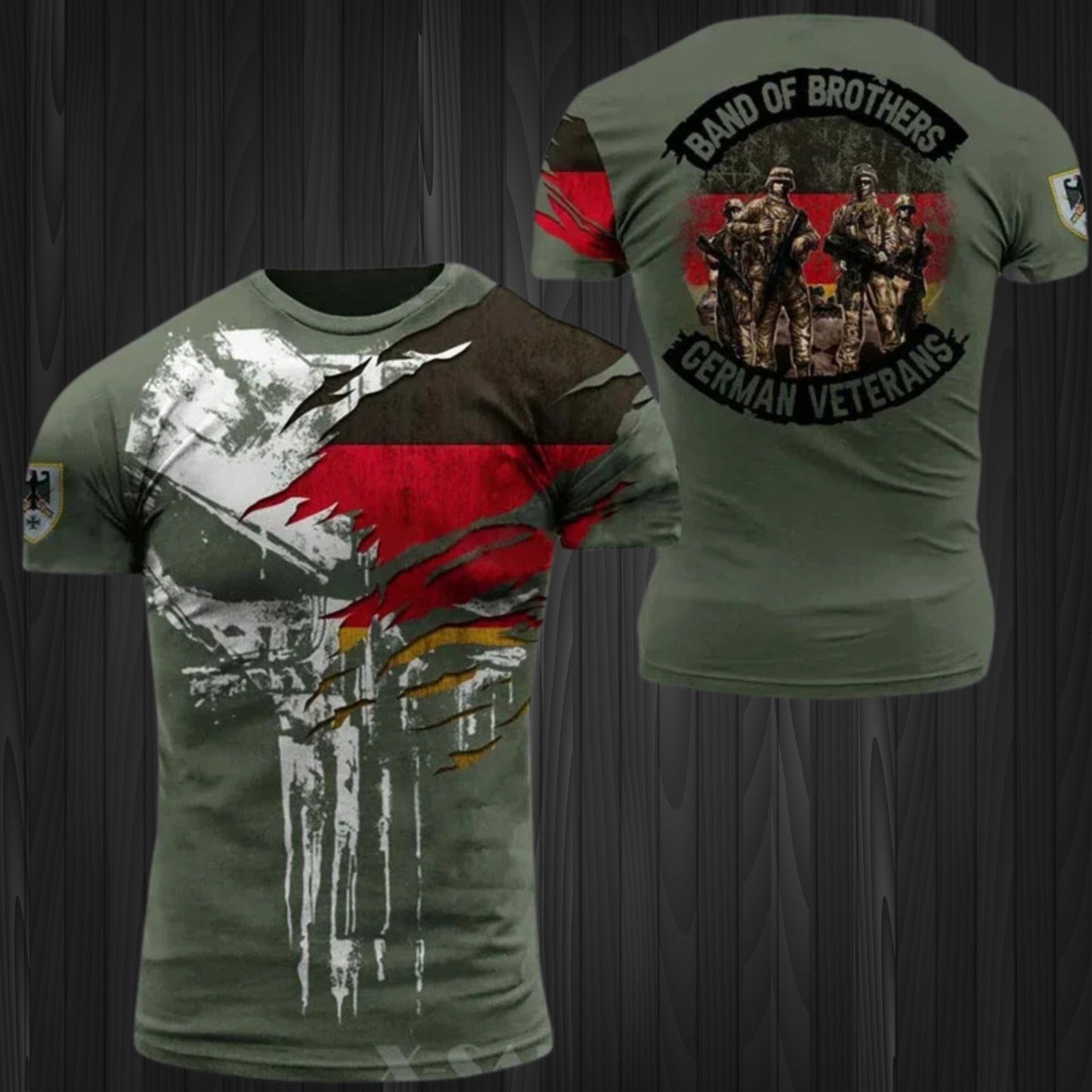 Herren Fußballtrikot mit Deutschlandflagge, 3D-Militärprint von berg-feldt – EM 2024