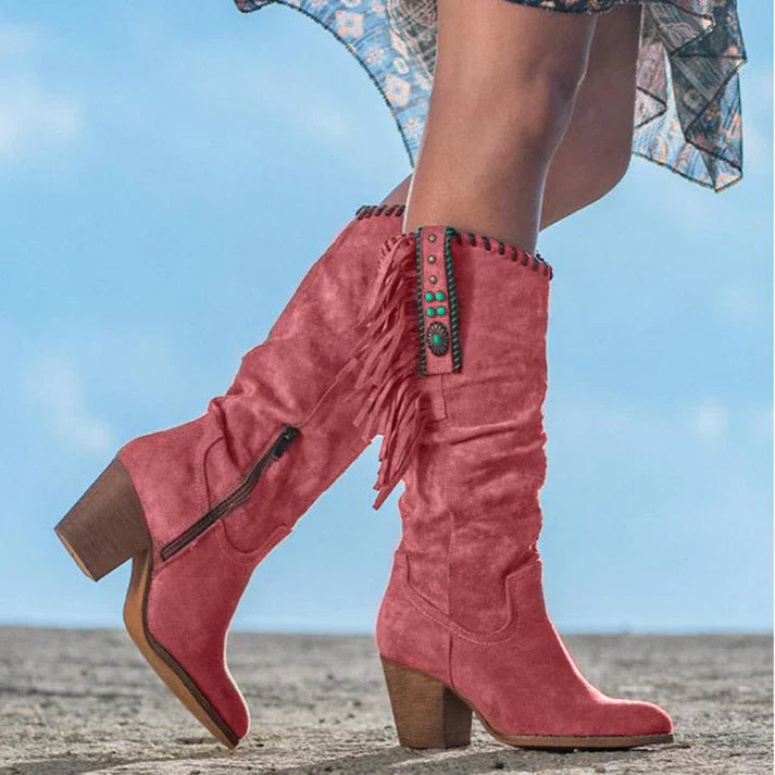 Berg-Feldt | Bottes de cowboy pour l'hiver à talons carrés