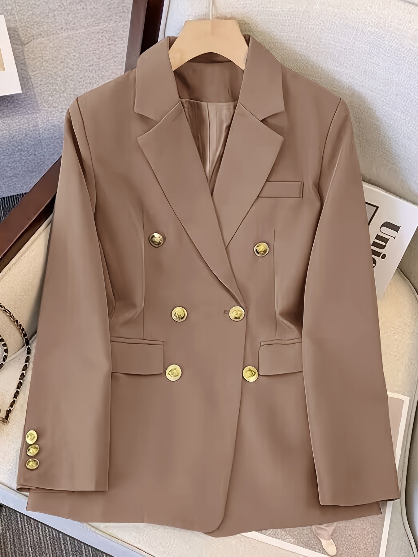 Berg-Feldt | Eleganter Slim Fit Damen Blazer Mit Goldenen Knöpfen