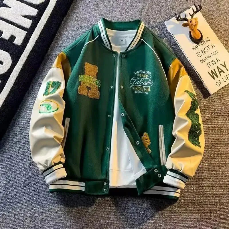 Charlie Herrenjacke: Wollmantel mit Stickerei