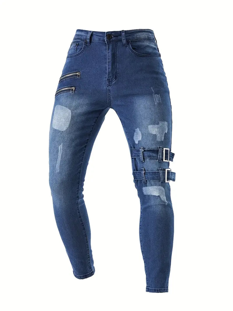 Jean moto moderne pour homme par Samuel