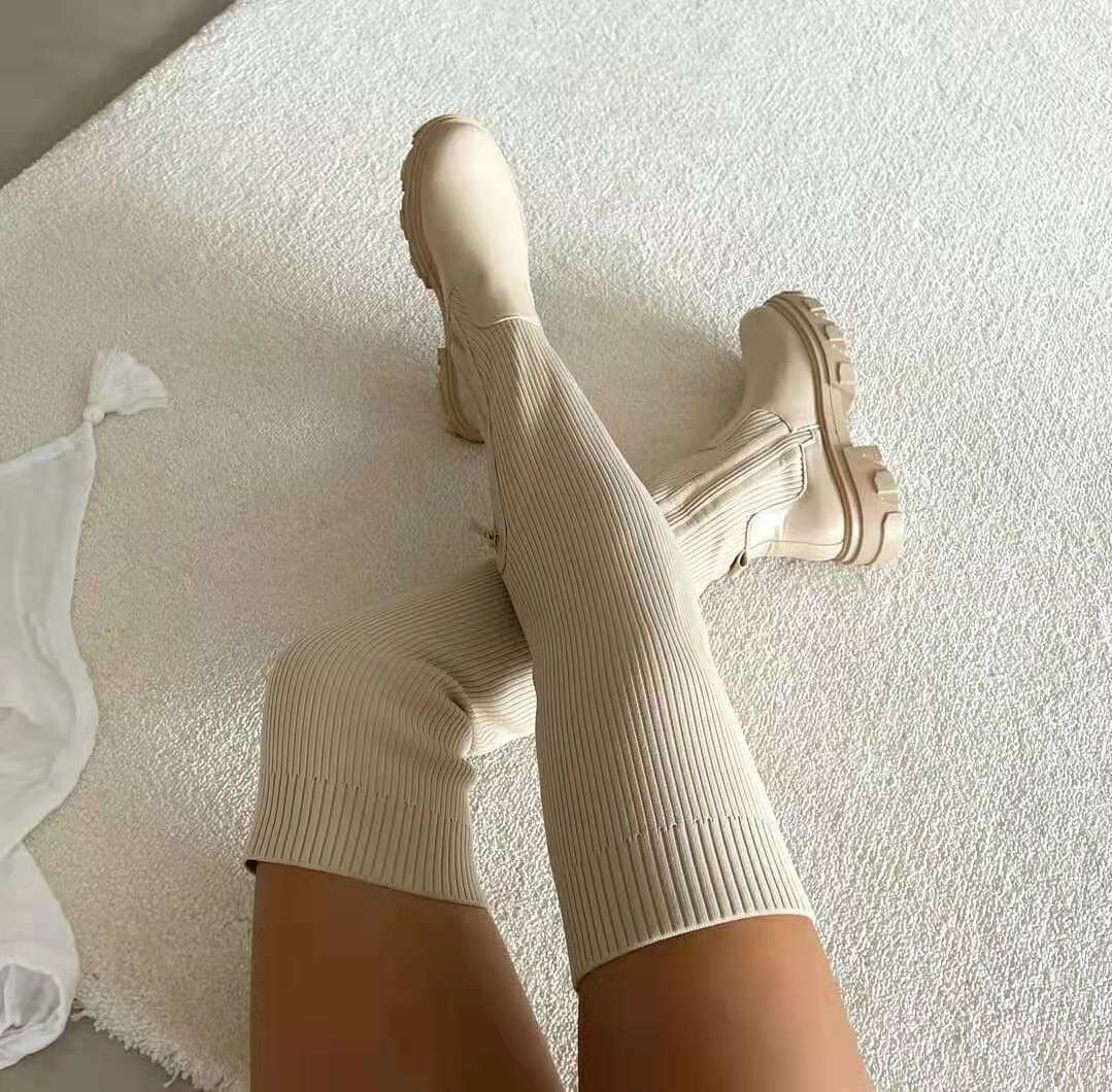 Berg-Feldt | Hoch Geschnittene Strickstiefel