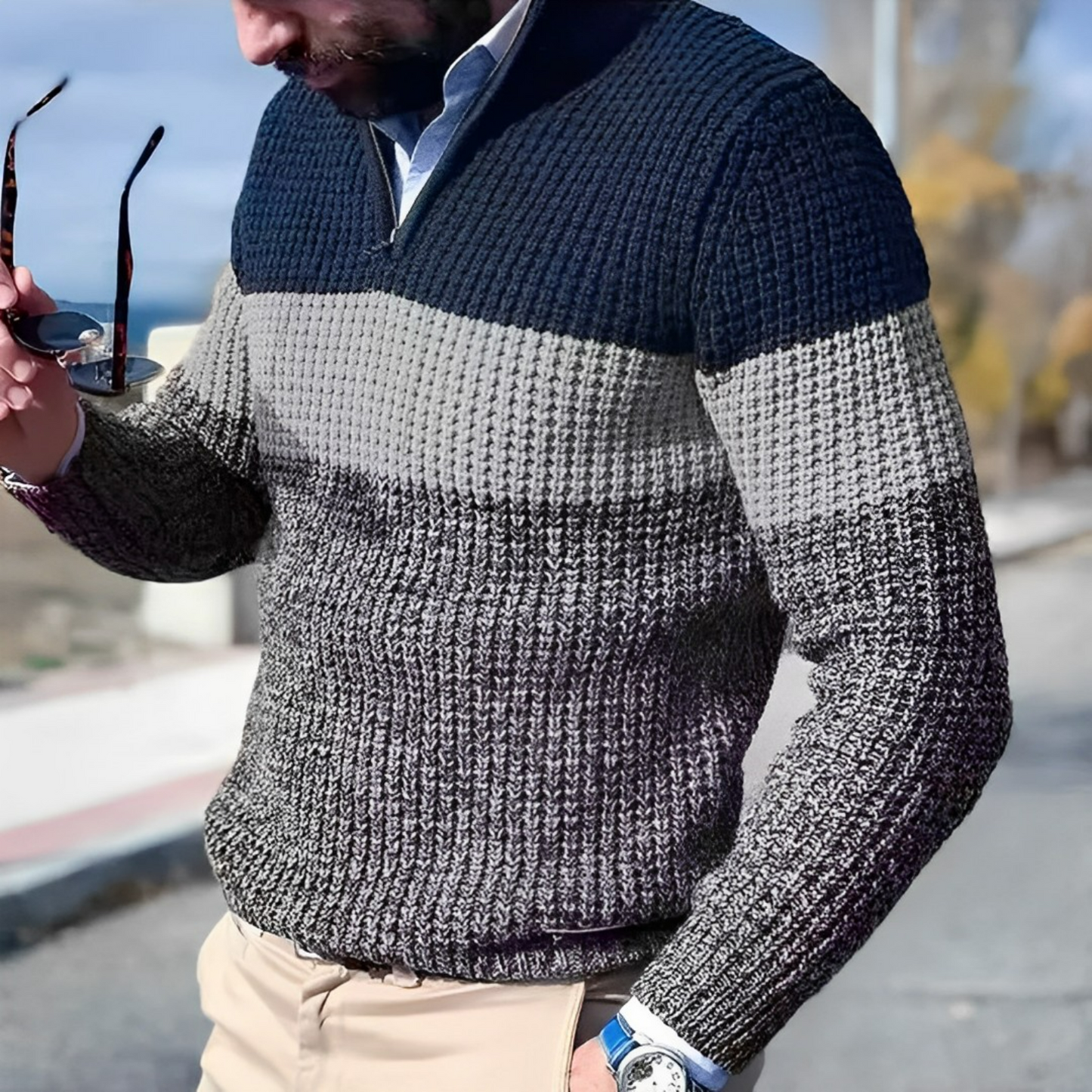 Pull-over Tommy avec blocs de couleur pour homme