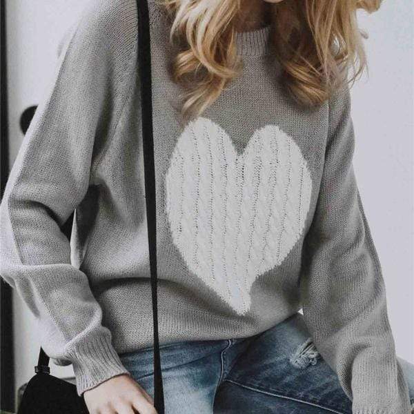 Berg-Feldt | Herz Patchwork Pullover Strickdesign Lässiger Komfort