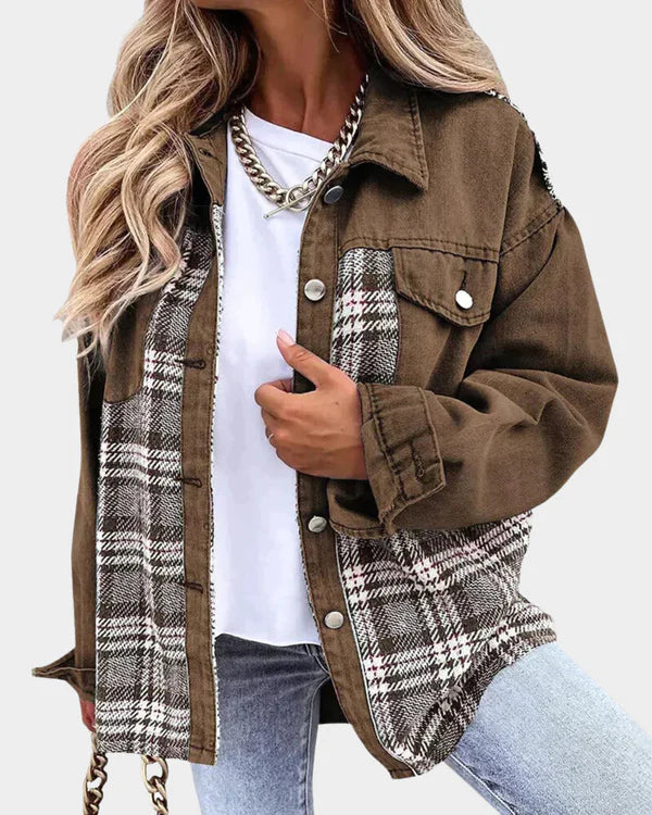 Beksley : Veste à carreaux simple