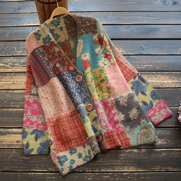 Berg-Feldt | Kariertes Cardigan Pullover - Berg-Feldt