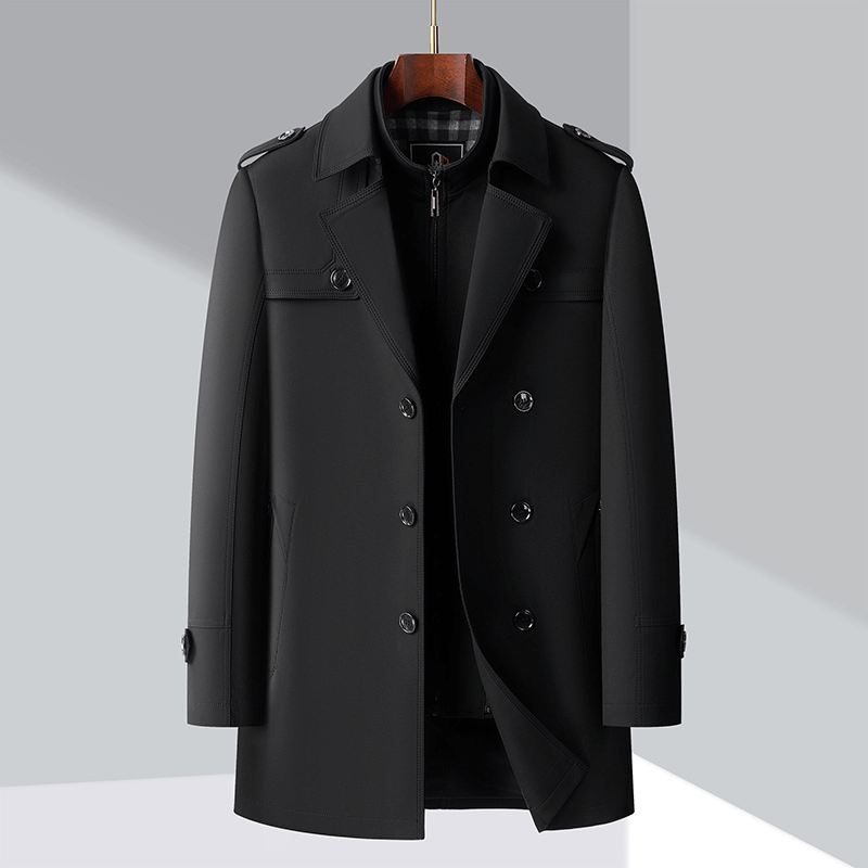 Berg-Feldt | Herren Doppelreiher Trenchcoat