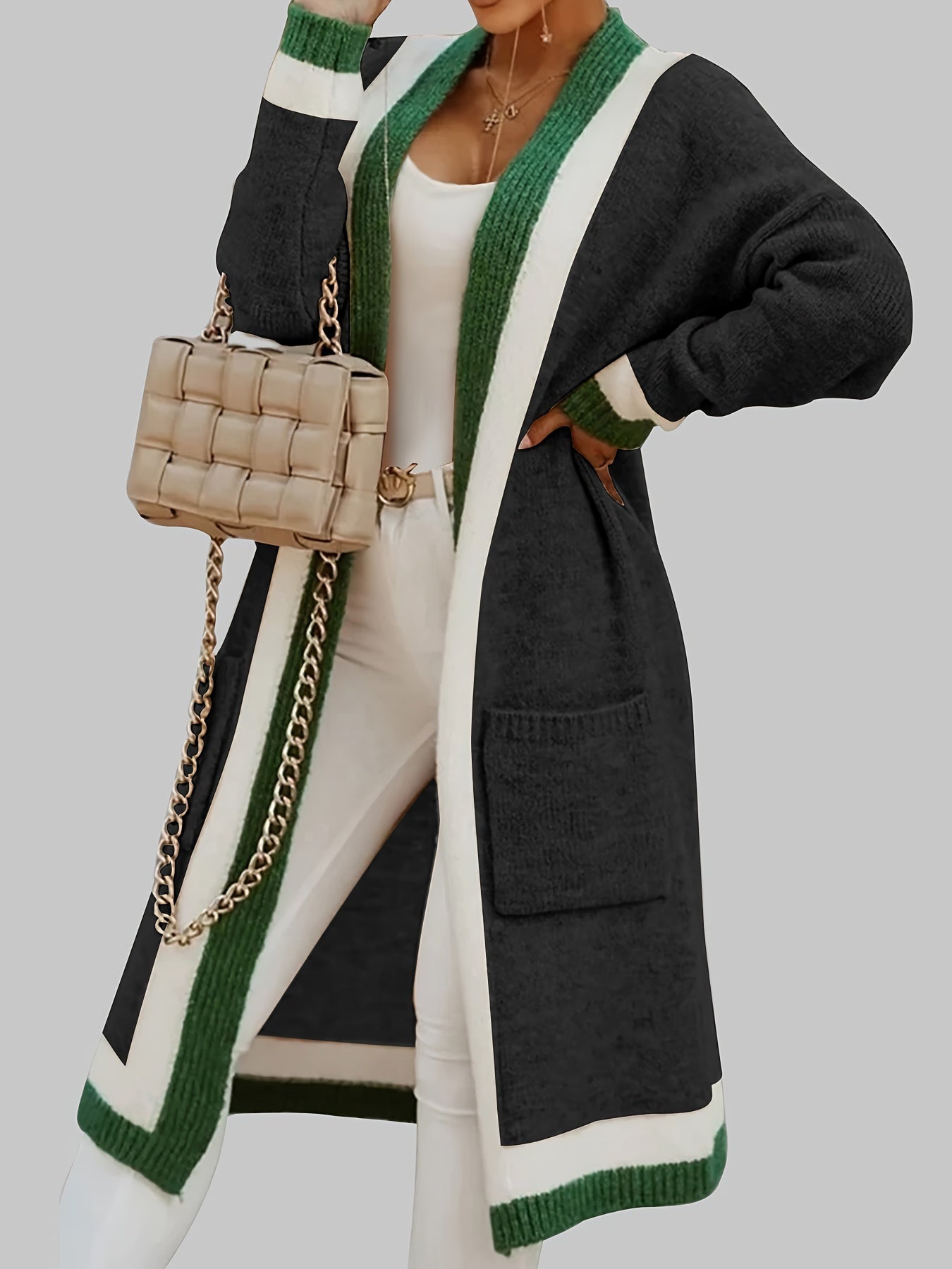 Berg-Feldt | Lange Strickcardigan Vintage Inspiration mit Herbstlichen Akzenten
