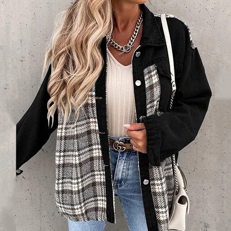 Berg-Feldt | Shirtjacke - Oversize Passform - Karierte und Einfarbige - Lange Ärmel - Knöpfe