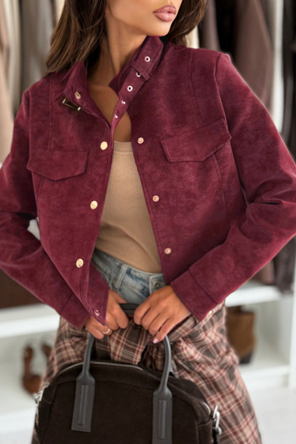 Berg-Feldt | Langarm Casual Jacke mit Knöpfen