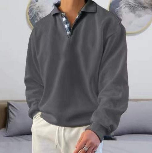 Pull à capuche Bruno pour homme, à manches longues et col en V