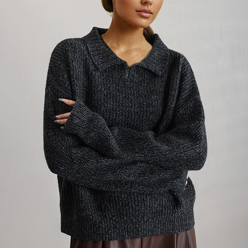 Berg-Feldt | Strick Lockerer Pullover mit Langen Ärmeln