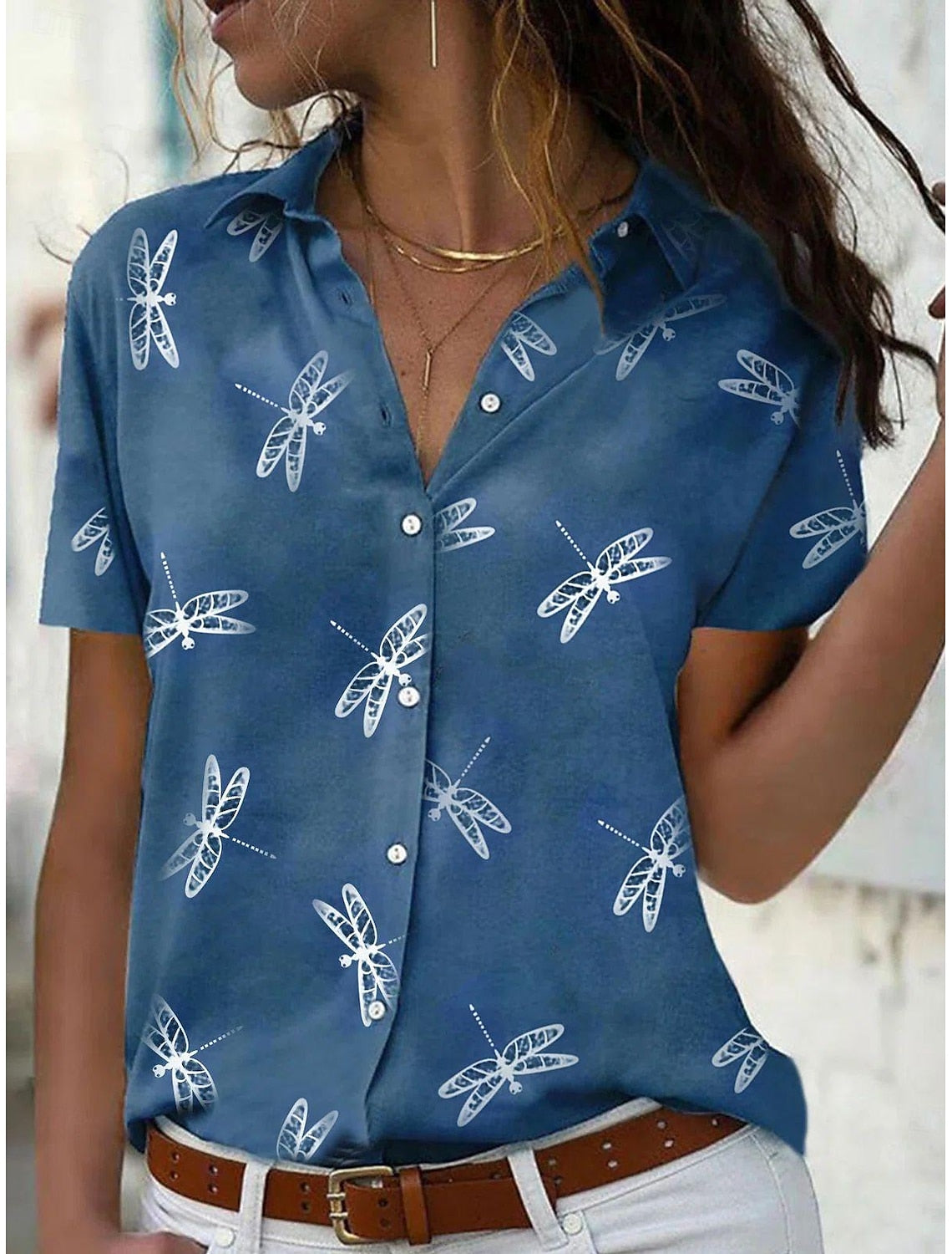 Sommer-Shirt für Damen, Kurzarm, bequeme Passform - Zofie