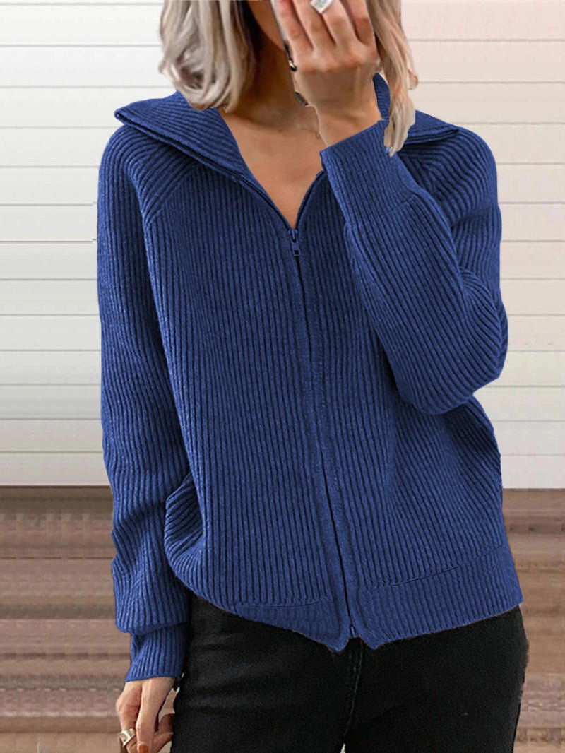 Berg-Feldt | Veste pull en tricot de coton zippée