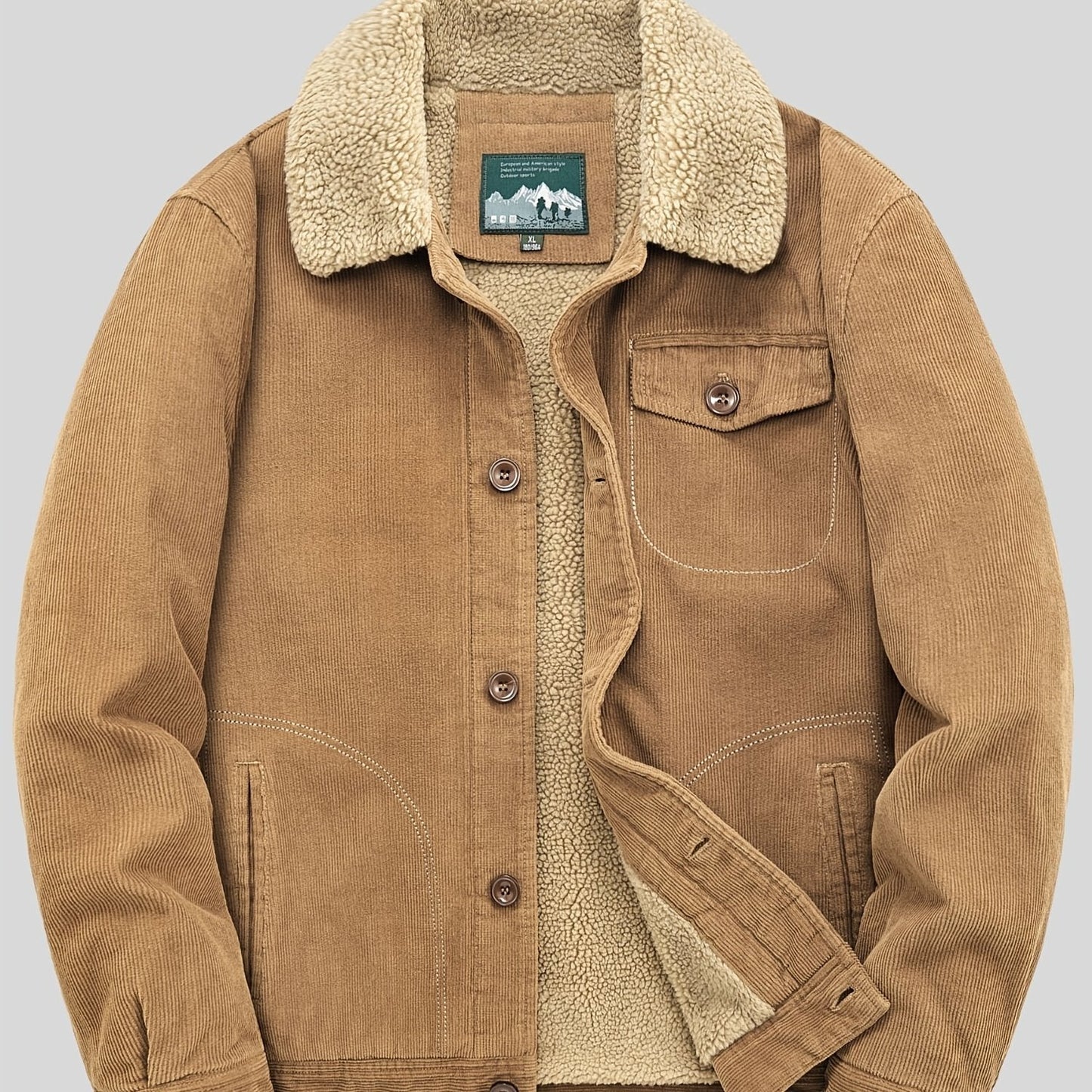 Berg-Feldt | Herren Fleece-Weste mit Knöpfen Warm und Elegant
