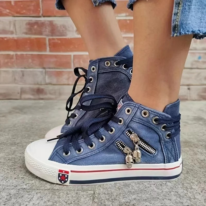 Baskets façon denim - Adela