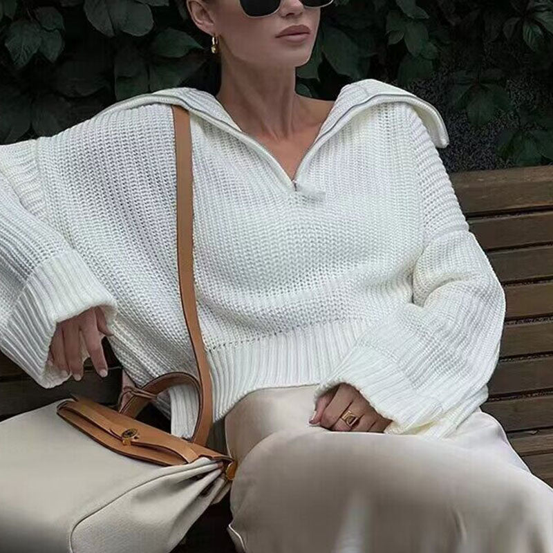 Berg-Feldt | Rippstrick Pullover mit Reißverschluss Weich und Warm Lässige Eleganz