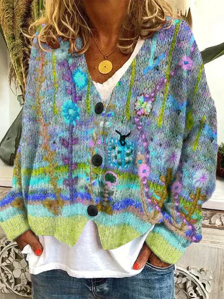 Berg-Feldt | Retro Herbstcardigan für Damen