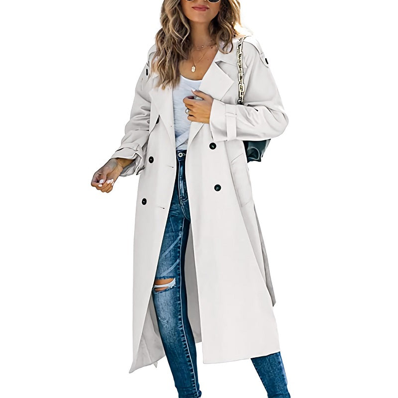 Berg-Feldt | Trench-coat Femme avec Ceinture et Double Boutonnage
