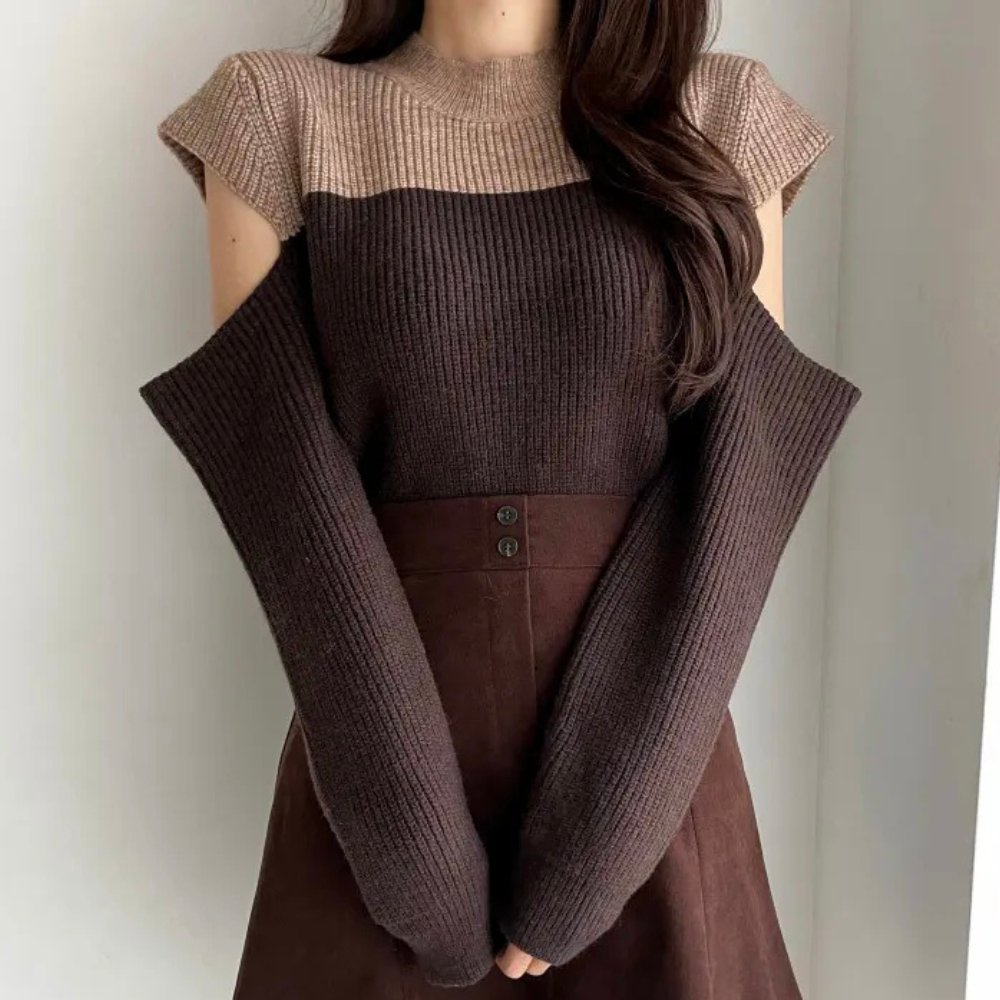 Berg-Feldt | Strickpullover mit Ausschnitten an den Ärmeln